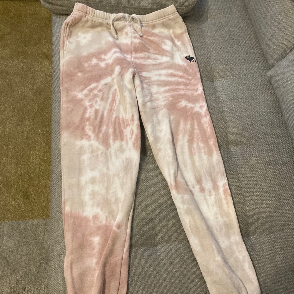 Pink and white sweatpants